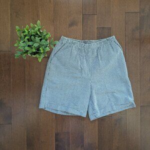 BLACK & WHITE DITSY GINGHAM PRINT BOXER TROUSER SHORTS